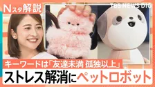 孤独は嫌…でもストレスなしのコミュニケーションをとりたい！「友達未満 孤独以上」のペットロボット【Nスタ解説】