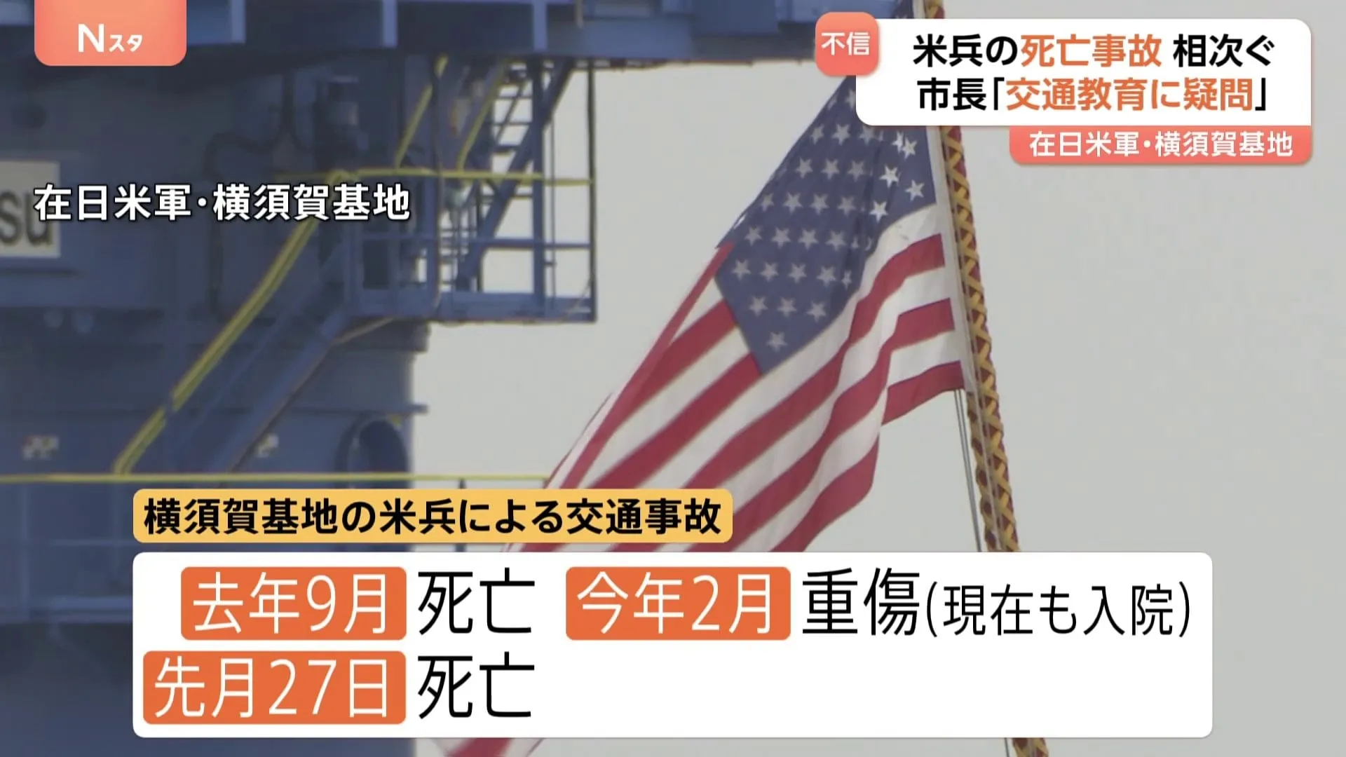 「交通教育に疑問を持たざるを得ない」市長が異例の要請 横須賀で米兵による死亡事故など相次ぐ　遺族「相手が守られすぎている」再発防止訴え
