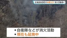 丸一日経っても消火活動続く…北海道・池田町で林野火災　住宅や牛舎など50～60ヘクタールが焼失　住宅の敷地内から燃え広がったか