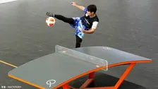 【アジア大会】ロナウジーニョもプレー！初採用、“サッカー×卓球”のテックボール、見どころはアクロバティックなシュート