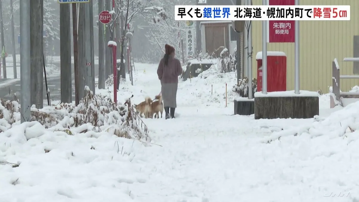 北海道・幌加内町で降雪5センチ「これから始まると思うと嫌」 今シーズン1番の冷え込みに