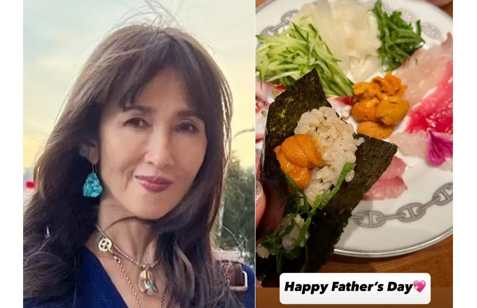 【 工藤静香 】　「Ｈａｐｐｙ　Ｆａｔｈｅｒ’ｓ　Ｄａｙ♥」　手巻き寿司で「父の日」をお祝い