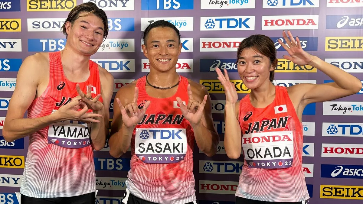 【東京世界陸上】デフアスリート15人が国立の大観衆のなかエキシビションレース　岡田海緒「次は自分たちの番」