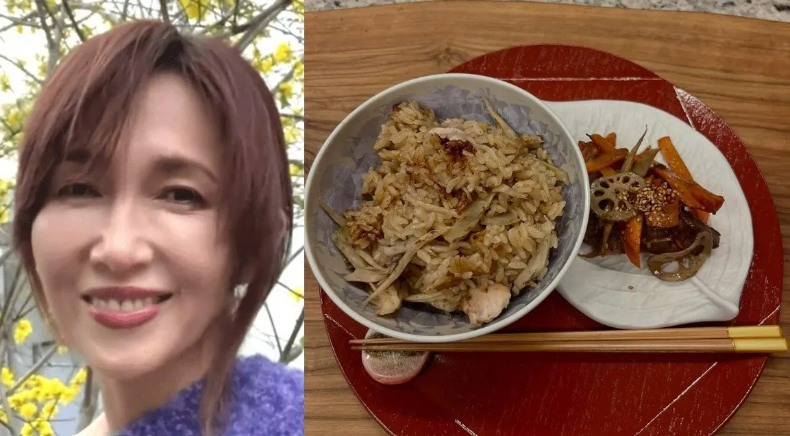 【 工藤静香 】 「鶏、ごぼう、舞茸の炊き込みご飯」 SNSで手料理を披露 「私のきんぴらごぼうは牛肉入りです❤完全なるおかずになります!」