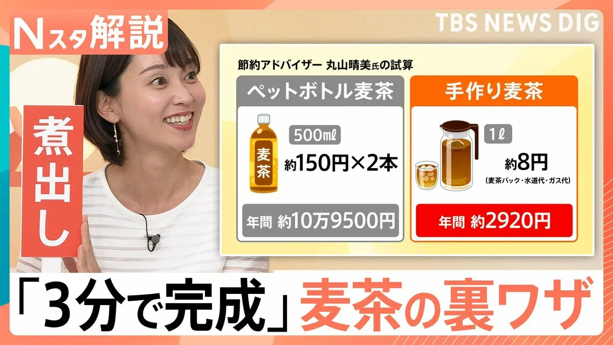 おいしい麦茶の作り方「水出し」「煮出し」どっち？ 爆速「3分で完成」麦茶の裏ワザ【Nスタ解説】