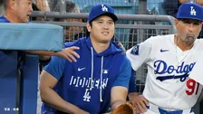 大谷翔平、再びスタメン外もベンチでは笑顔を見せる　ド軍は今季最長タイの6連勝、マジックを1減らし「7」に