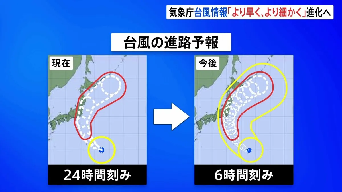 「より早く、より細かく」台風情報が2030年目途に大きく進化へ　発生「前」と「後」の情報提供の充実目指す　実現すれば約40年ぶりの改善