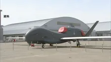 墜落の空自無人機「グローバルホーク」の胴体の一部と思われる物体を回収