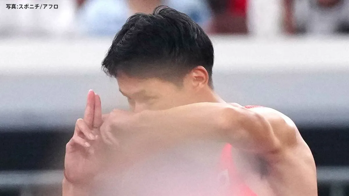 鵜澤飛羽「ヤバイの来るぞー、来るぞー」国立の大歓声にビビる→スタート直前“ナルトポーズ”で気合注入「マジで疲れた」【世界陸上】