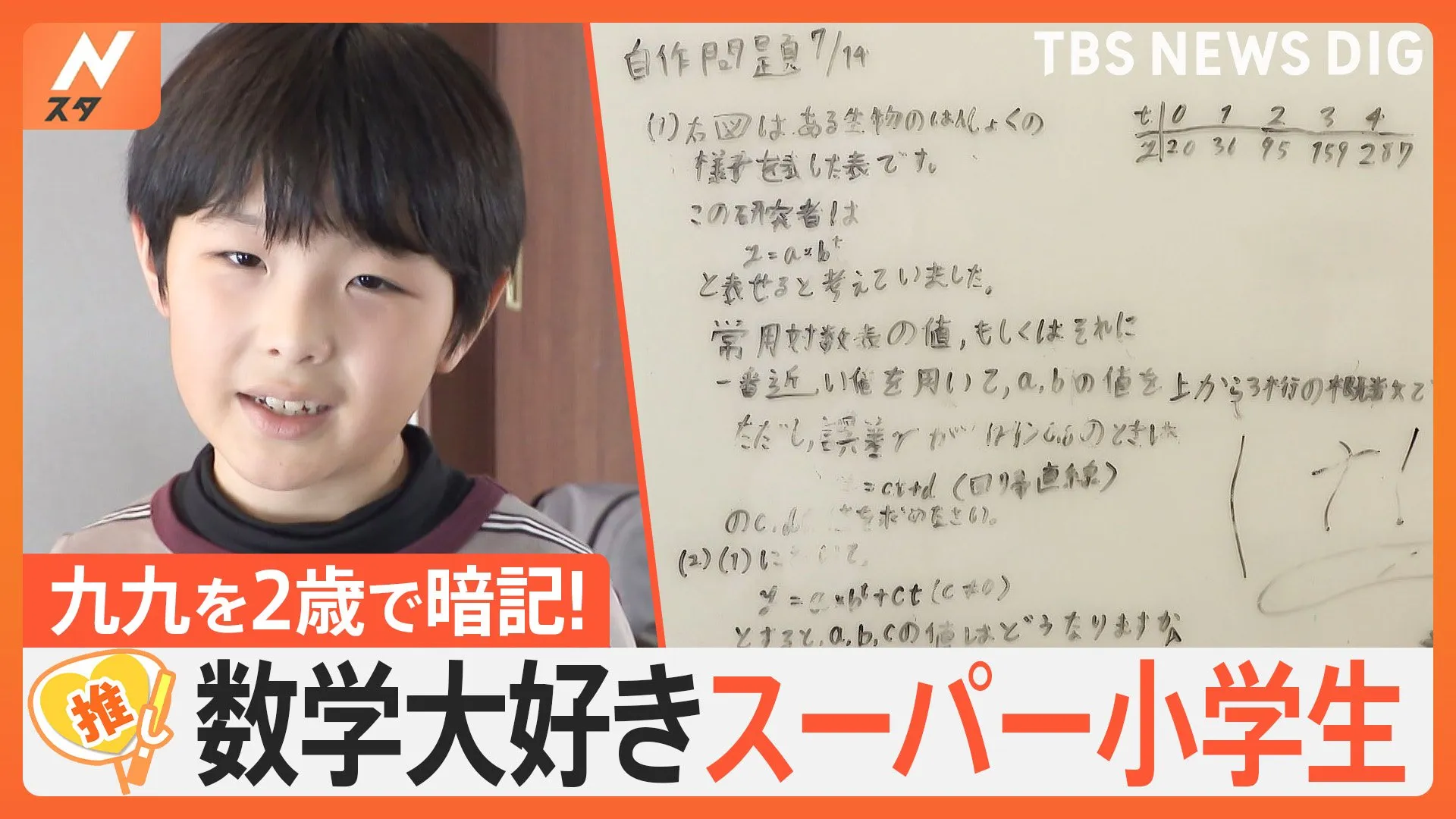 2歳で九九暗記！？“数学博士”スーパー小学生、数字を生後10か月で理解…“目から鱗”両親のアプローチ法【ゲキ推しさん】