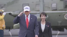 米軍横須賀基地にトランプ大統領と高市総理が到着 このあとトランプ氏が演説