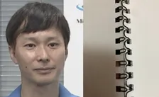 【 ごみ清掃芸人 】スケッチブックのリング「継ぎ目を見つけて、鉄のマドラーや箸を入れて、持ち上げると簡単に取れますよ！」画像を添えて 分別呼び掛け【マシンガンズ滝沢】
