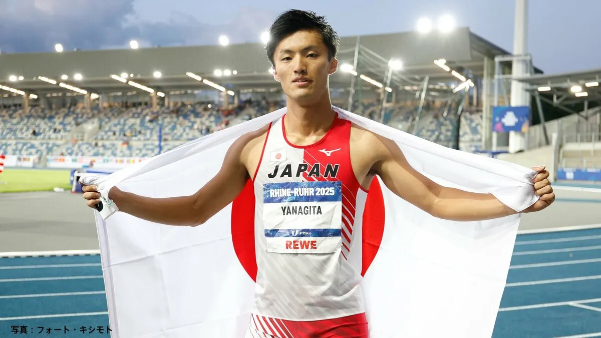 男子100ｍの栁田大輝が10秒23で銅メダル　2013年の山縣亮太以来となる同種目5大会ぶり表彰台、大石は6位【ユニバ】