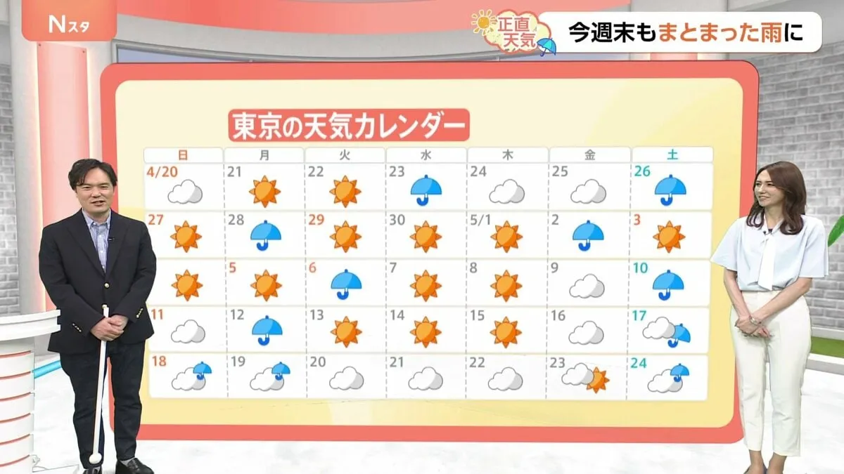 【5月16日 関東の天気】週末ごとに雨となる