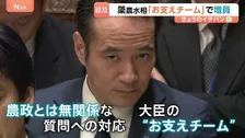 簗大臣めぐり農水省が態勢を強化　答弁作成の対応にあたる人数を増員　“お支えチーム”との指摘も　簗大臣「非常に負担をかけている」