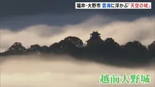雲海に浮かぶ「天空の城」 複雑な気象条件でのみ見られる貴重な絶景　福井・大野市