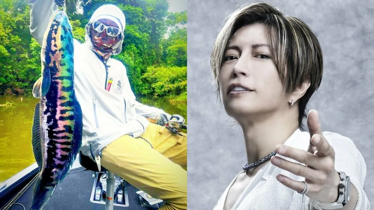 【 GACKT 】「縁起のいい写真」虹色に輝く怪魚を釣り上げる　 “ツイてない人はこの写真を持って”  フォロワー反応「待ち受けに」【トーマン＝GIANT SNAKEHEAD】