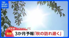 「秋の訪れが遅くなる」 八代市で39.1℃ 各地で猛暑日続出 台風18号が沖縄に接近