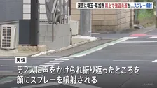 「男2人にスプレーをかけられた」深夜の路上で強盗未遂　きょう未明にも現金奪われ男ら逃走中　警察が関連捜査　埼玉・草加市