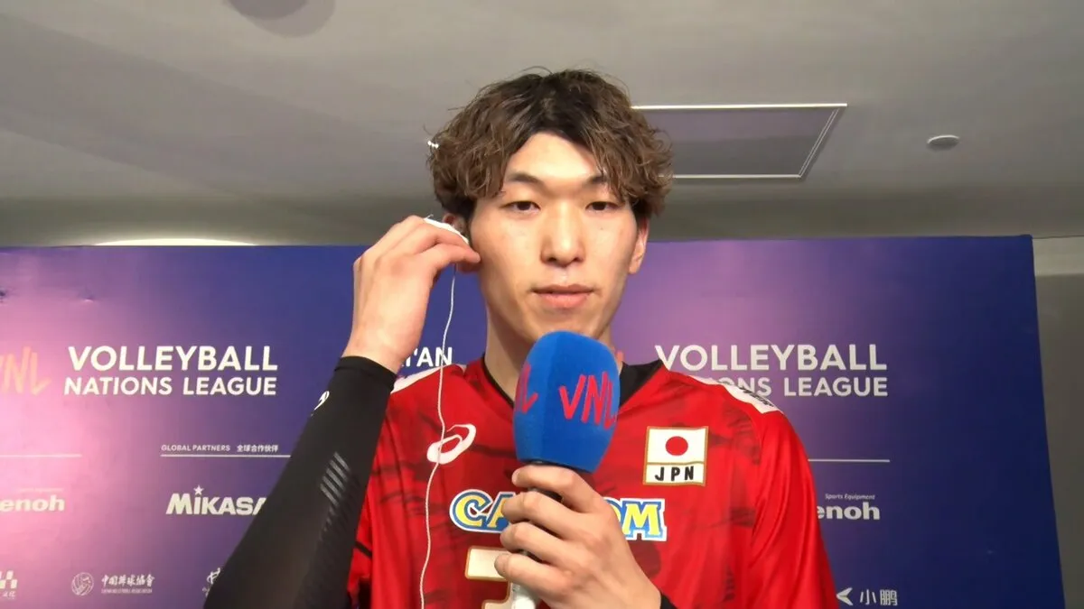 バレー日本代表、初スタメン佐藤駿一郎が活躍「やっと出番が回ってきた」3勝1敗で中国R終了【ネーションズリーグ】