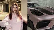 【 マギー 】　愛車「ポルシェ 718 ケイマン GT4 RS」に合わせ　ピンクの髪色に　「人生1度きりだから自分の好きな色に」
