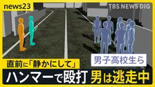 ハンマーで男子高校生2人を殴り男逃走　自宅に逃げ込み一時“立てこもり”も　警視庁が突入も姿なし 裏口から逃走か　東京・福生市【news23】