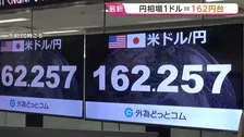 “止まらない円安”一時1ドル＝162円台前半に 約39年半ぶり水準　片山財務大臣「必要に応じ適切に対応」
