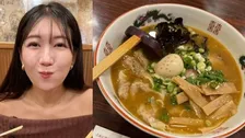 【 穂川果音 】 「なんとなく懐かしさを感じる味噌ラーメン」　東京・日比谷の老舗で食事姿を公開