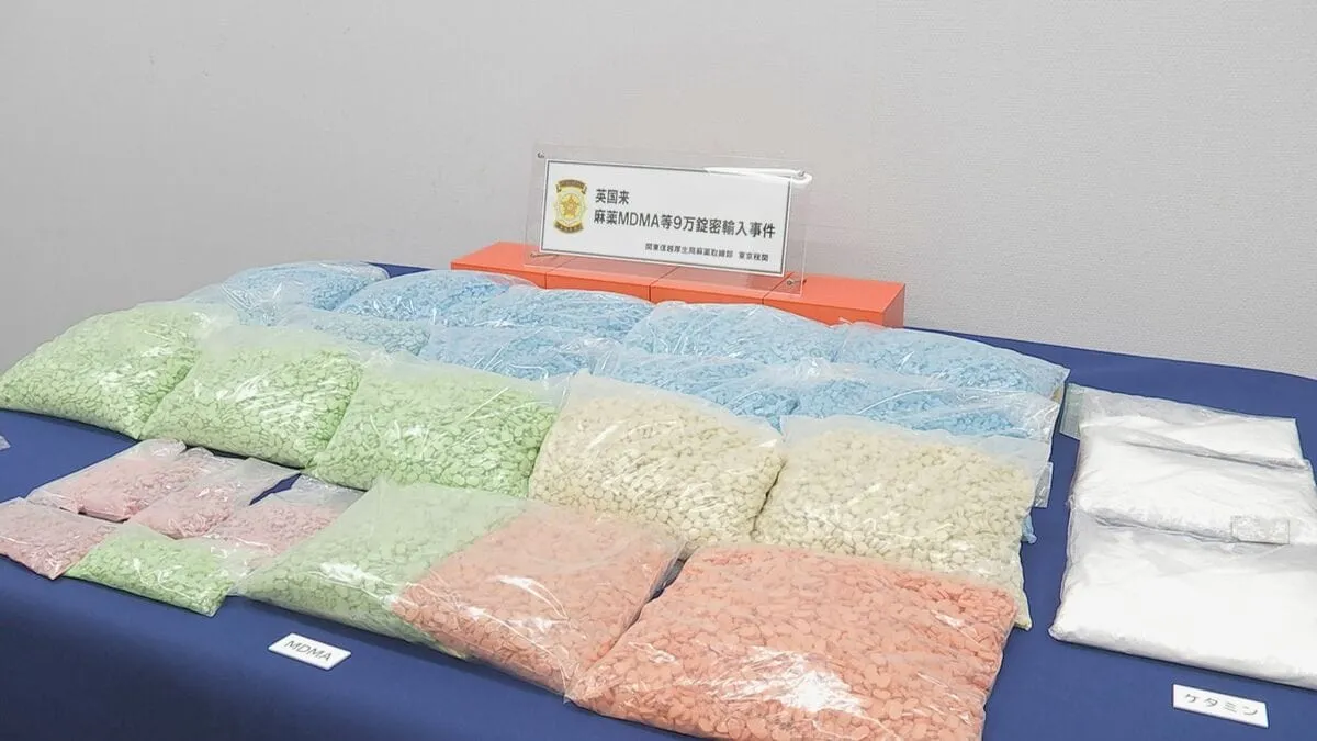 合成麻薬「MDMA」約9万錠を東京・豊島区の民泊施設で押収　イギリス国籍の男をMDMAの密輸の疑いで逮捕・起訴　厚労省麻薬取締部