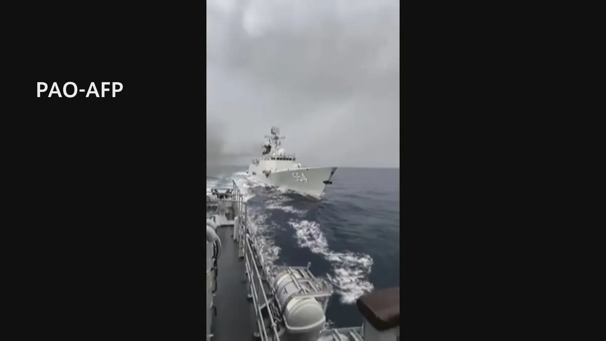 南シナ海で中国・フィリピンの軍艦が至近距離に接近“異例の事態”　比軍「衝突の危険を生じさせた」映像公開