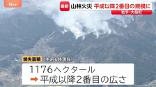 岩手・大槌町の山林火災　焼失面積が平成以降2番目の規模に　1人けが・建物8棟が全焼　発生から3日目も火の勢い収まる気配なし