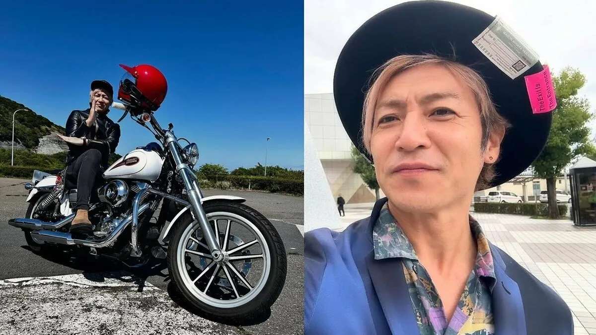【つるの剛士】妹の愛車ハーレーにまたがり「ダイナに跨るダイナ」ウルトラマンの必殺技ポーズ