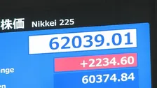 【速報】日経平均株価が一時2200円以上値上がり 6万2000円台を回復
