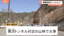 関東各地で山火事相次ぐ　自衛隊ヘリなどが消火活動　栃木・鹿沼市　茨城・常陸太田市　ともに未だ延焼続く　神奈川・小田原市　鎮圧も消防隊員1名が体調不良で緊急搬送