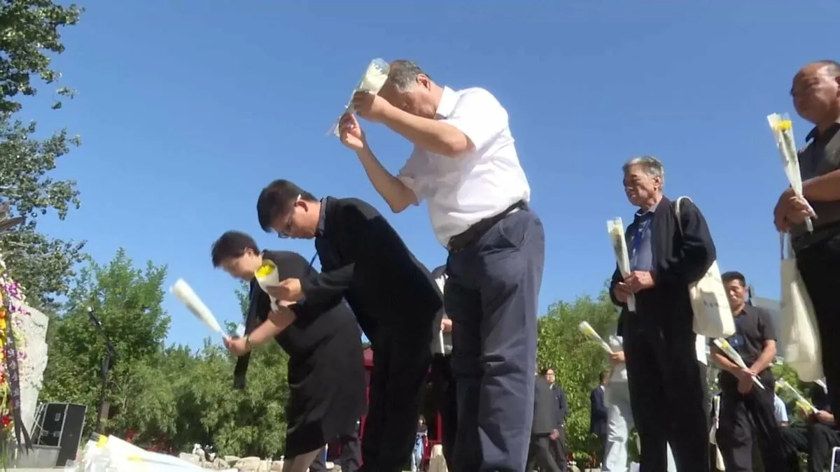 花岡事件から80年　追悼式典に遺族など約100人参加　中国・天津市