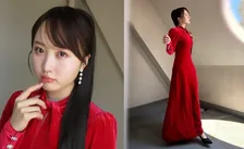 【 本田望結 】 「真っ赤なドレス」　オフショットにファン反響　「可愛くて大人な雰囲気」「素敵ですね」