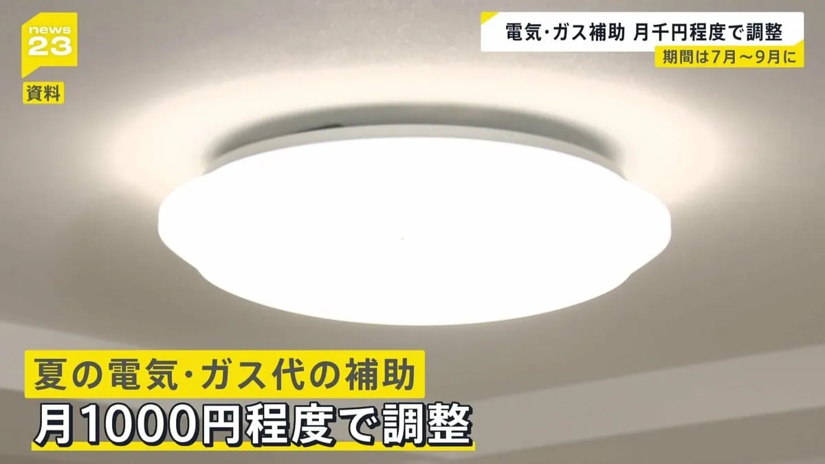 家計負担の軽減へ　政府、夏の電気・ガス代補助“月1000円程度”で調整　7月～9月にかけ補助金支給