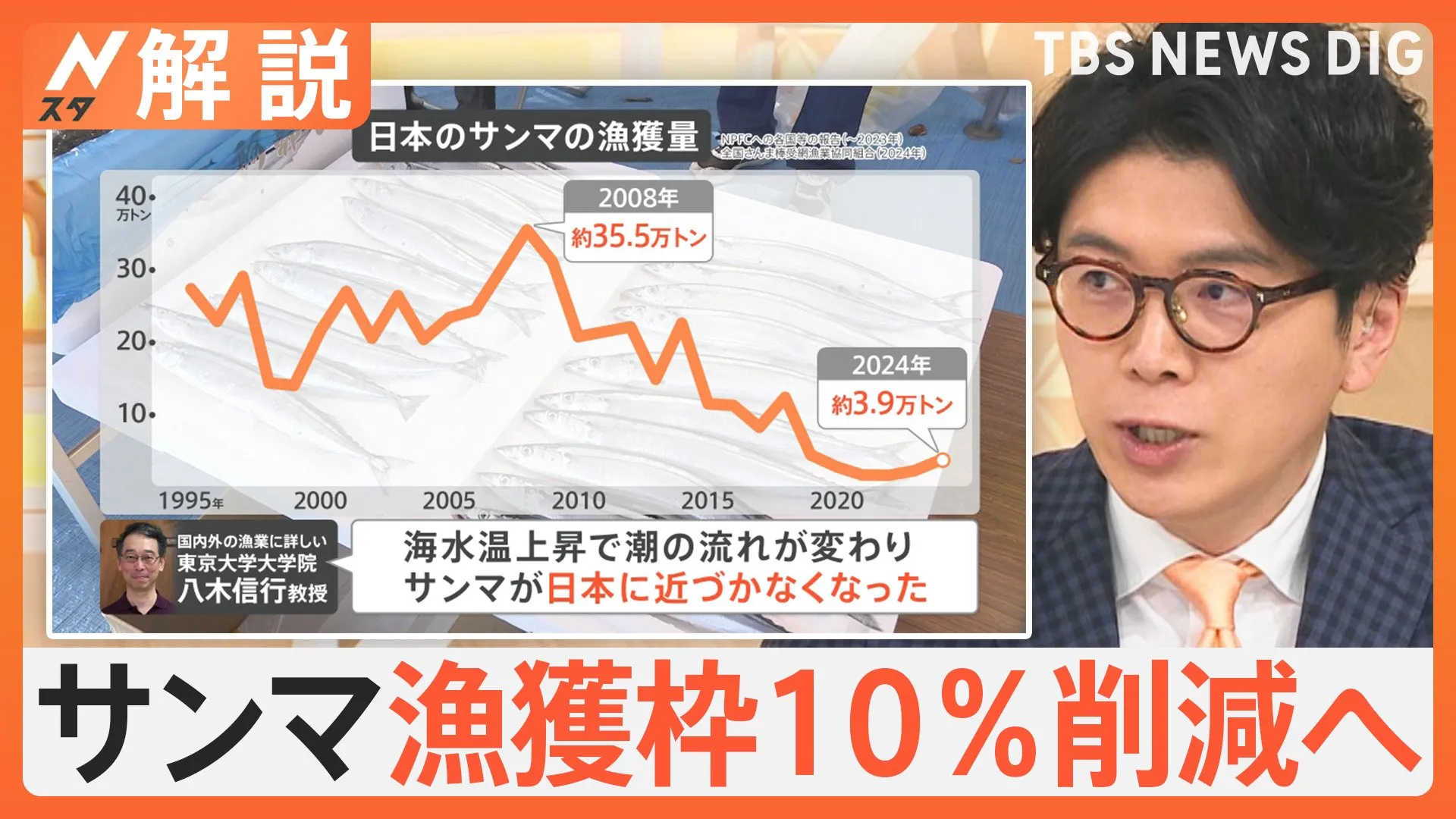 不漁続く「サンマ」漁獲枠を削減へ？ サバ、イカ、サケなども漁獲量が減少　専門家「気候変動により…」【Nスタ解説】