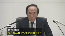 日銀 政策金利0.75％へ利上げ決定　メガバンク3行は預金金利0.3%に引き上げへ