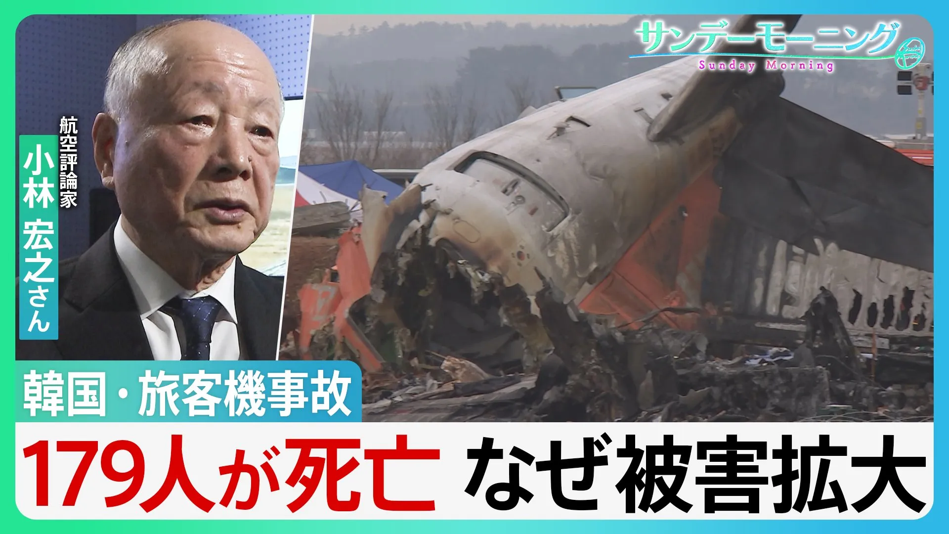 滑走路の先に“壁”　航空評論家「固い構造物の設置ありえない」　韓国・旅客機事故【サンデーモーニング】