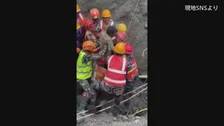 【速報】ネパール・中国の大規模土石流 水力発電所で生存者2人を救出 健康状態など不明