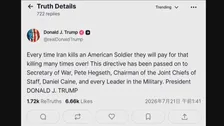 トランプ大統領　米兵殺害なら「何倍もの代償を支払う」イランに警告