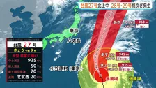 台風27号　あす（6日）以降 本州の東の海上を進むが天気に大きな影響はない見込み　台風28号・台風29号も発生