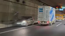 【速報】高速を“逆走”の車　渋谷区で発見　運転手の女を銃刀法違反の疑いで逮捕　きょう午前に東京外環道外回りを警察車両の追跡から逃走