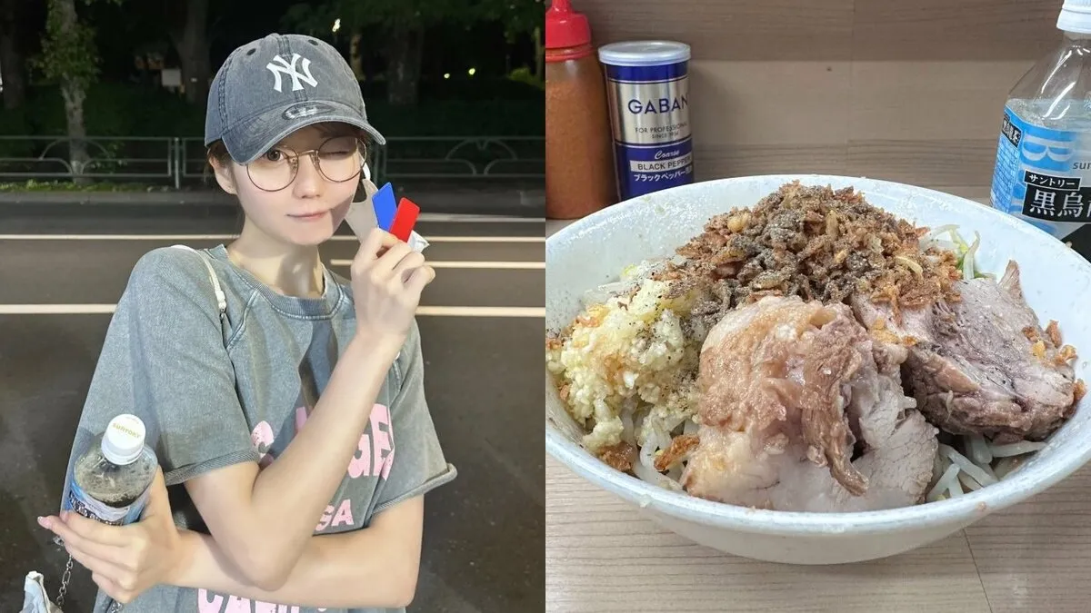 【=LOVE】大谷映美里　すっぴんオフで「汁なし チーズ ニンニクアブラ」名店で濃厚麺を堪能【イコラブ】