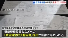 【独自】「政治資金収支報告書」の2年連続未提出　全国で214団体　地方議員の政治団体