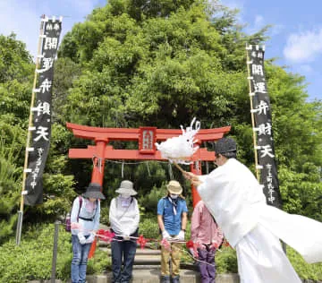 日本一低い山で安全祈願、徳島