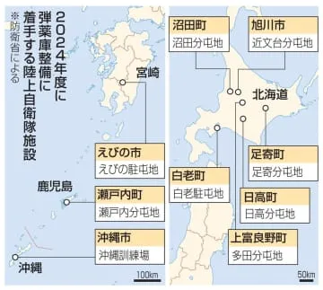 4道県9カ所で弾薬庫の整備へ