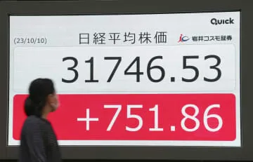 東証上昇幅最大、終値751円高