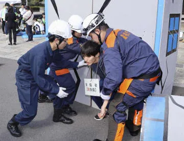 武道館へ避難、経路確認